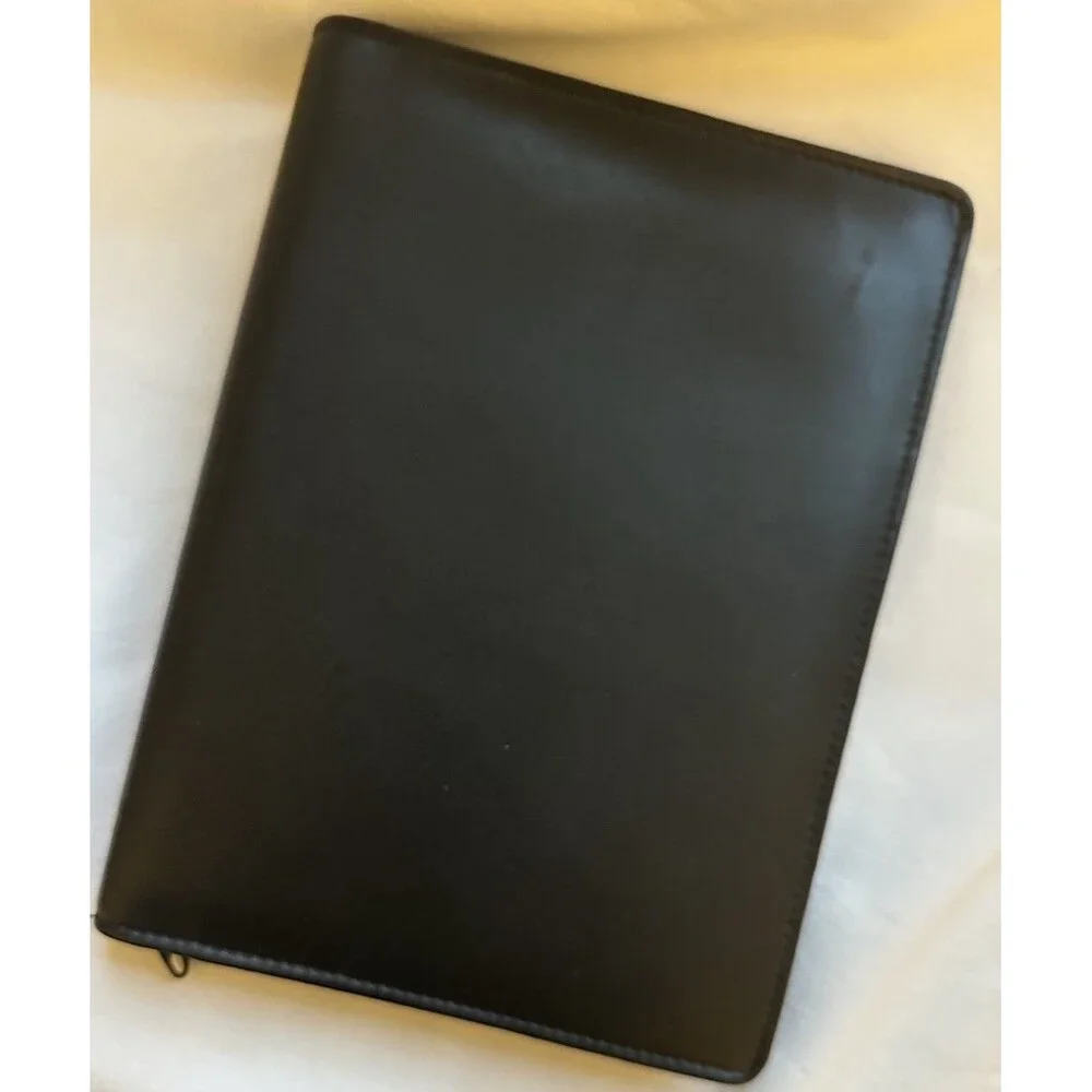 Vintage Black Personal Organizer Planner Day Runner 9